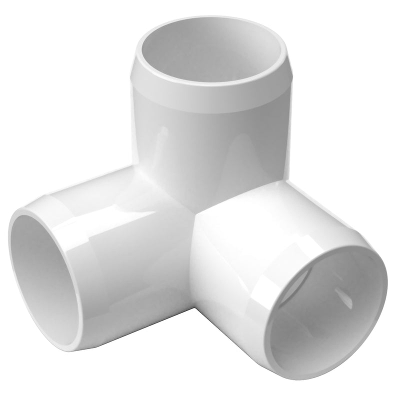 3-Way PVC Furniture Grade Fitting - Side Outlet Elbow - PVC Pipeworks