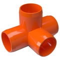 4-Way PVC Tee Furniture Grade Fitting - Side Outlet Tee - PVC Pipeworks