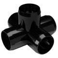 5-Way PVC Cross Furniture Grade Fitting - Side Outlet Cross - PVC Pipeworks